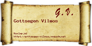 Gottsegen Vilmos névjegykártya